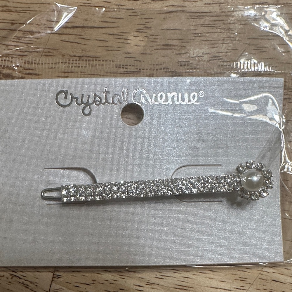 Bling Hair Clip with Pearl Accent
